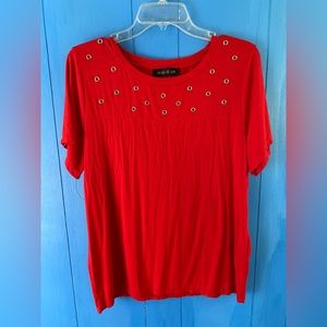 Red August Silk Shirt